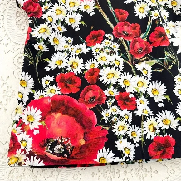 Dolce & Gabbana Daisy and Poppy Print Top